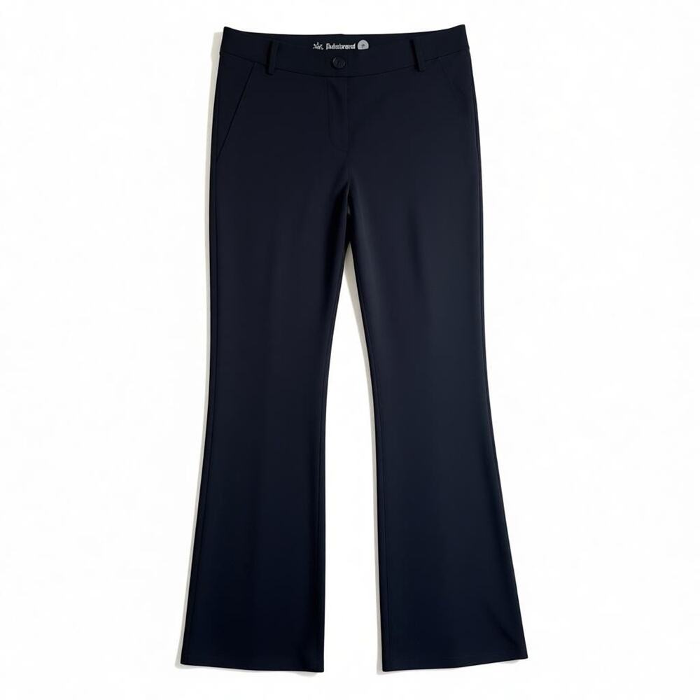 Betabrand Dress Pant Yoga Pants Bootcut Black Stretch Wide Leg Flare Petite LRG